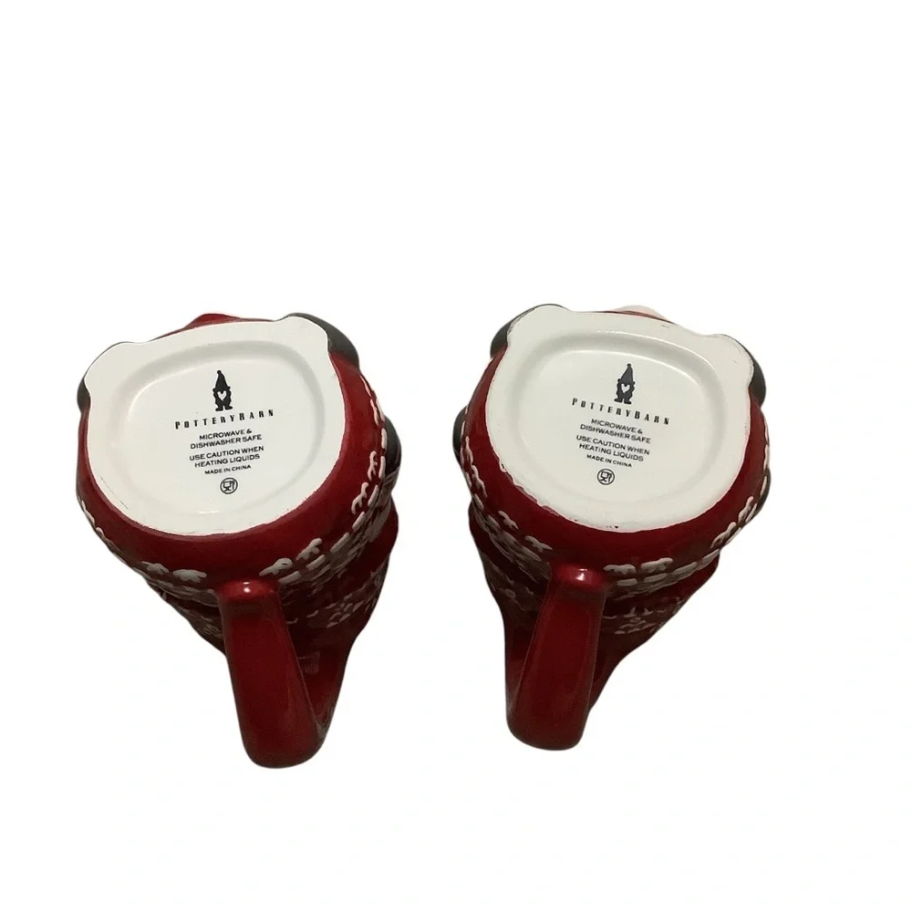 Pottery barn gnome Christmas mugs